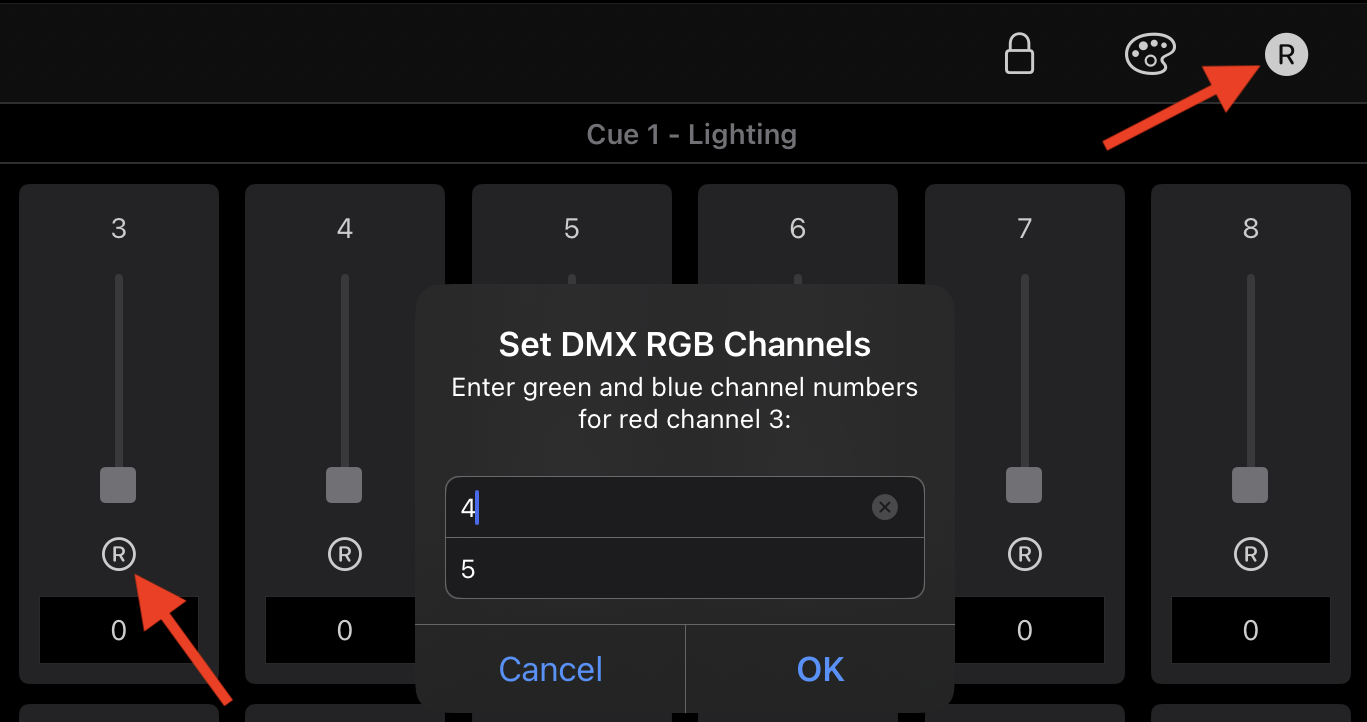 Set RGB channels
