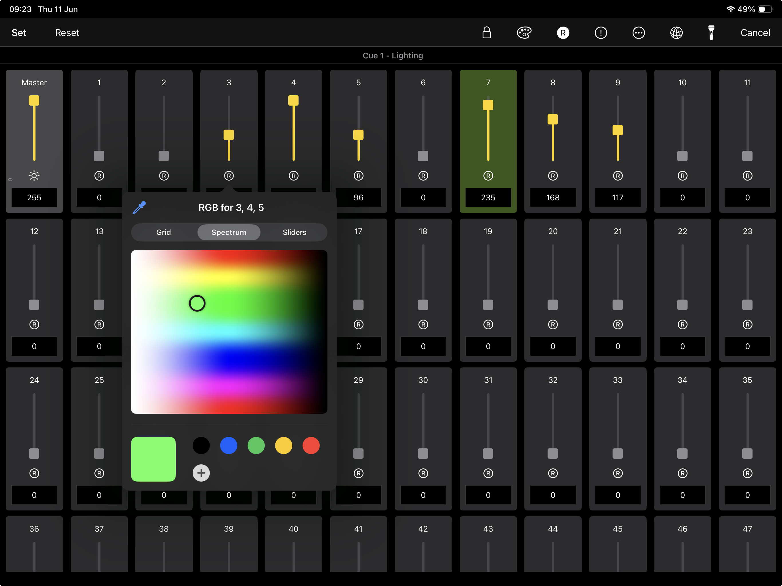 RGB color control