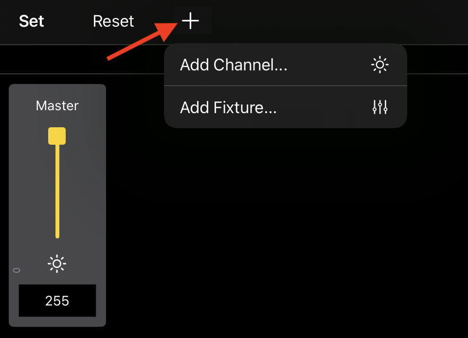 Add channel or fixture