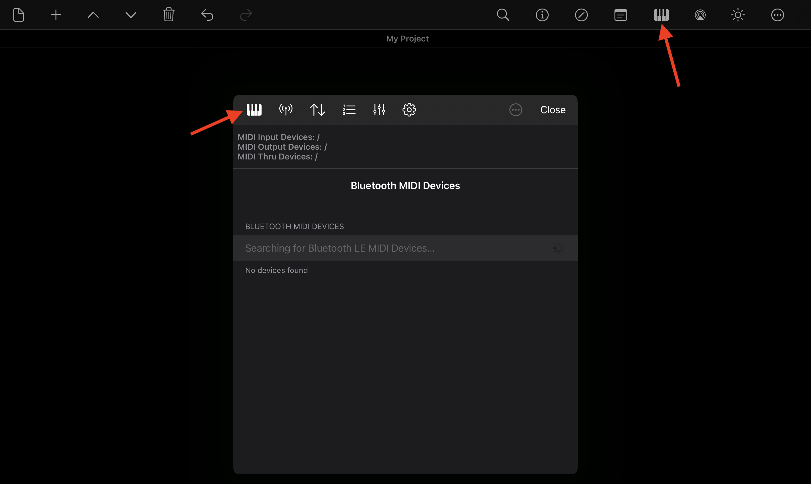 Bluetooth MIDI devices