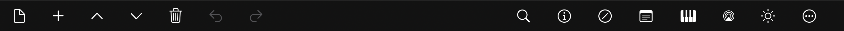 Top toolbar